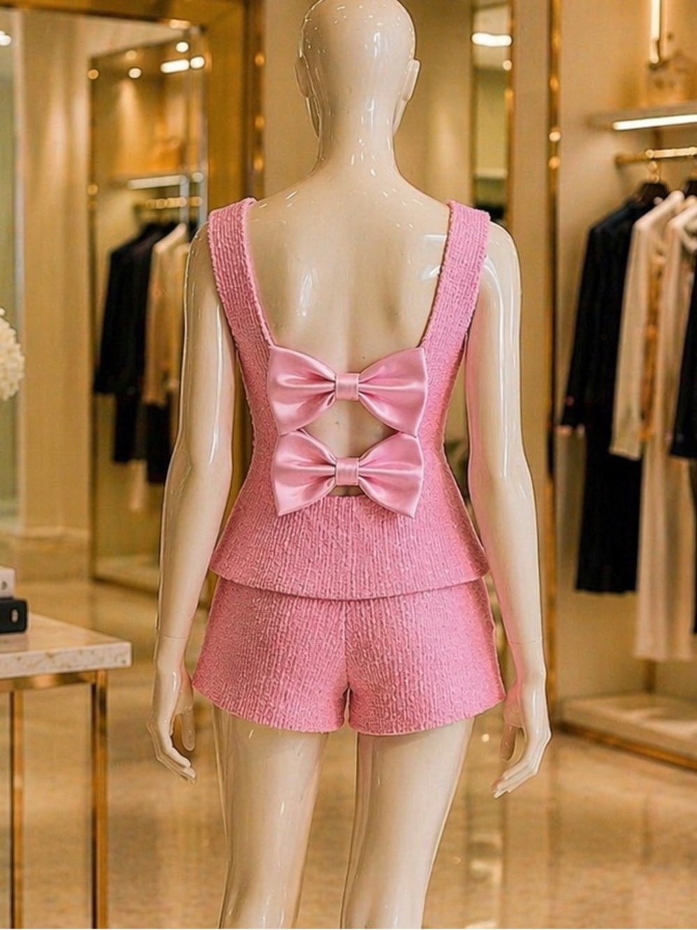 NANA Jacqueline pink teeed MATCHING SET TOP & shorts